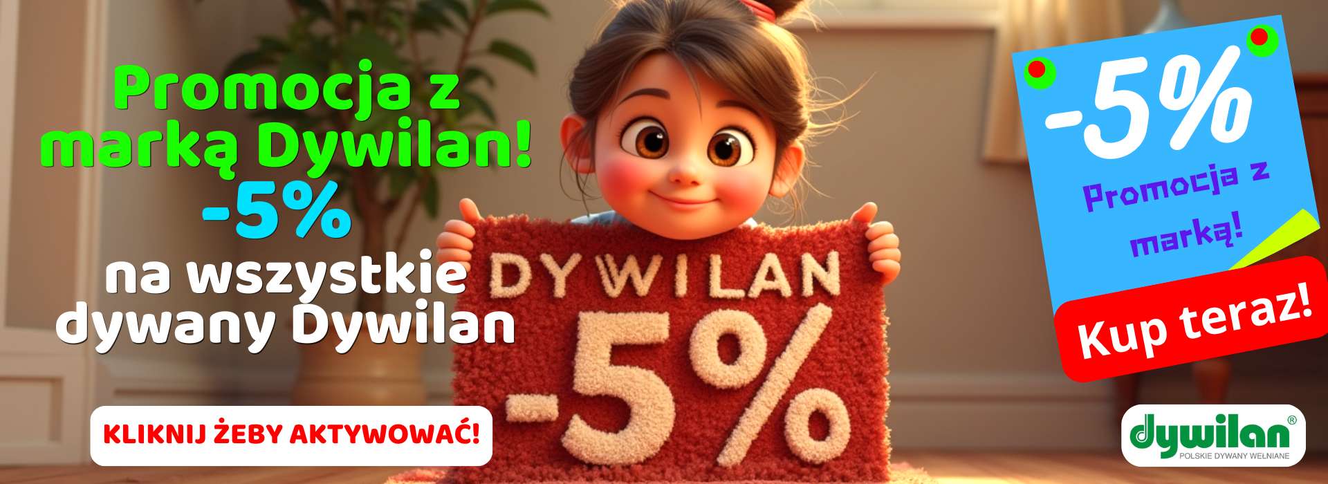 -5% na dywany DYWILAN