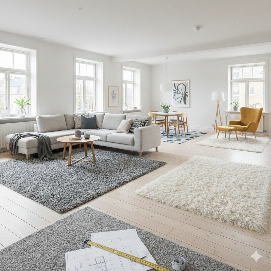 Dywan jako element strefowania wnętrz – jak oddzielić przestrzeń bez ścian?