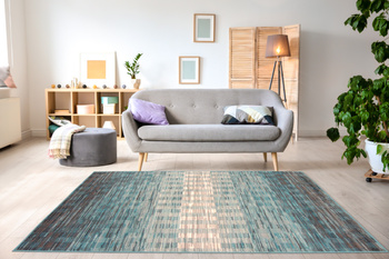 Dywan nowoczesny do salonu SPLOT Turkus ALFA