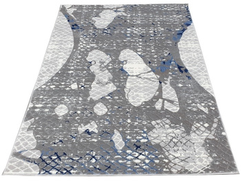 Dywan nowoczesny do salonu IMPRESJA Niebieski Szary 067 TEKSAS