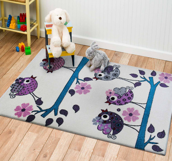 Dywan dla dzieci Ptaszki Bella 02 Kremowy