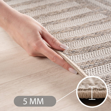 Dywan mata nowoczesny balkon, taras, patio FALAS Beżowy DESERT