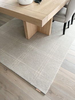 Dywan wełniany do salonu Agnella GRID PRIME Beżowy CALISIA M