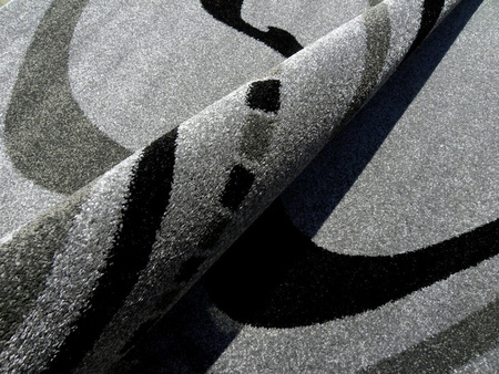 Dywan nowoczesny do salonu WSTĄŻECZKA Szary 3488D ALANJA