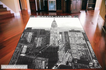 Dywan młodzieżowy CHRYSLER BUILDING Czarny CITY