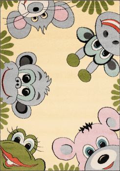 Dywan dla dzieci Agnella TIG Waniliowy Żółty FUNKY TOP