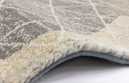 Dywan wełniany do salonu Agnella FOLIO Beżowy TEMPO NATURAL