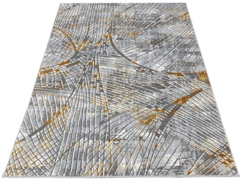 Dywan nowoczesny do salonu ZORZA Żółty Szary 069 TEKSAS