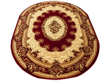 Dywan klasyczny do salonu JAKE 5889 Czerwony Owal YEMEKES