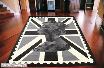 Dywan nowoczesny do salonu THE QUEEN Szary CITY