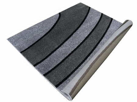 Dywan nowoczesny do salonu PASKI Ciemny Szary G845K ALANJA