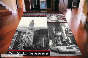 Dywan młodzieżowy NYC EMPIRE STATE Czarny CITY