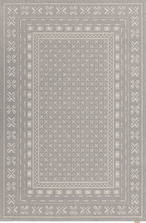 Dywan wełniany do salonu Agnella BLOCKPRINT Szary NOBLE