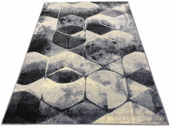 Dywan nowoczesny do salonu KOSTKI 270 Szary KATLA