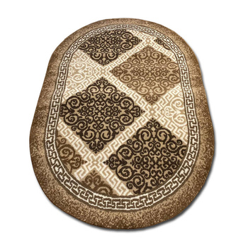 Dywan nowoczesny do salonu KOMAS Brązowy Owal LAILA