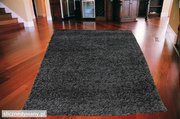 Dywan do sypialni SHAGGY Czarny Black Fresee