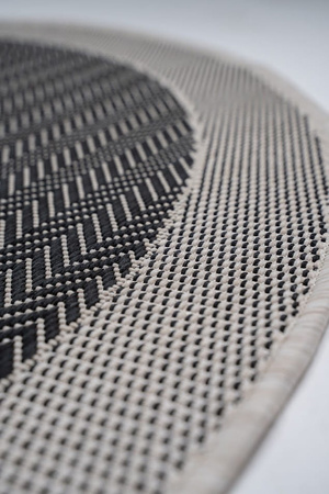 Dywan mata nowoczesny balkon, taras, patio CHEVRON Szary Koło MIOVANI