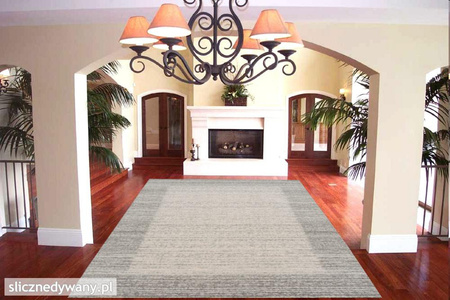 Dywan wełniany do salonu CYRYNA Popielaty MAGIC