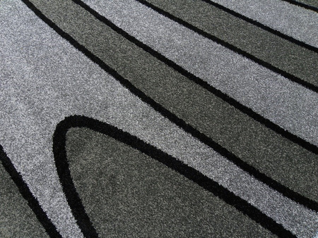 Dywan nowoczesny do salonu PASKI Ciemny Szary G845K ALANJA