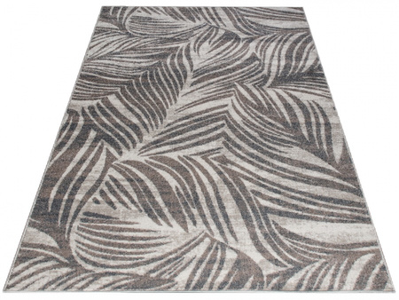 Dywan nowoczesny do salonu PAPROTKA 052 Beżowo Szary FIRUZE