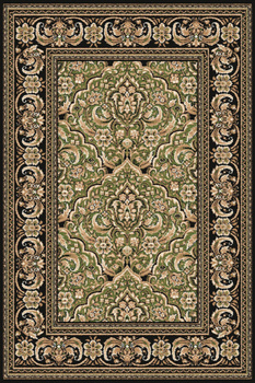 Dywan klasyczny do salonu Agnella GALIO Groszek Zielony STANDARD