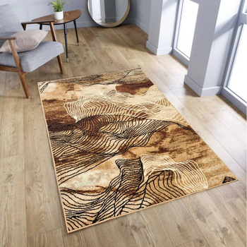 Dywan nowoczesny do salonu SIATECZKA 010 Beżowy KATLA