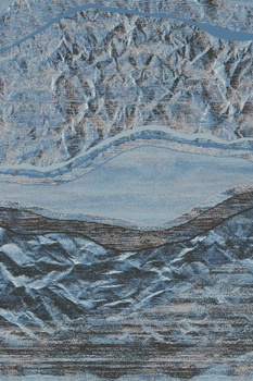 Dywan wełniany do salonu GLACIER Niebieski SPLENDOR