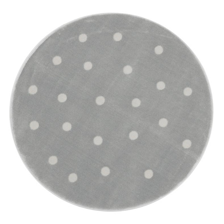 Dywan nowoczesny do salonu Agnella GROCHY Popielaty Koło LUSH