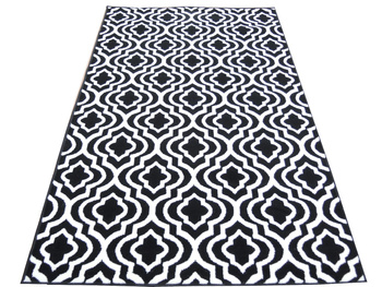 Dywan nowoczesny do salonu KADYKS Czarno Biały FLORENCE
