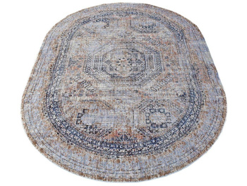 Dywan klasyczny do salonu KABA Niebieski Owal 726 KENTAKI