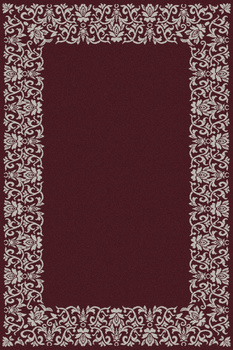 Dywan wełniany do salonu Agnella VILI Grape Czerwony TEMPO