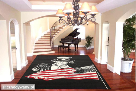 Dywan młodzieżowy UNCLE SAM Czarny CITY
