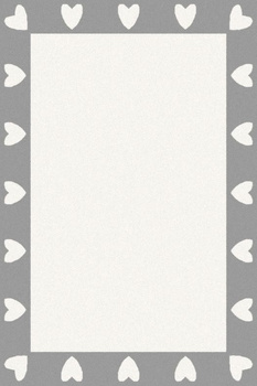 Dywan nowoczesny do salonu HEART Popiel SOFT