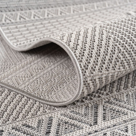 Dywan mata nowoczesny balkon, taras, patio LISTKI Szary DESERT