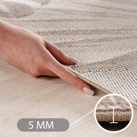 Dywan mata nowoczesny balkon, taras, patio LISTKI Beżowy DESERT