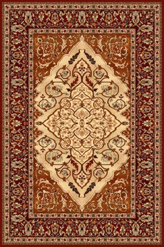 Dywan wełniany do salonu LEYLA Terakota ISFAHAN