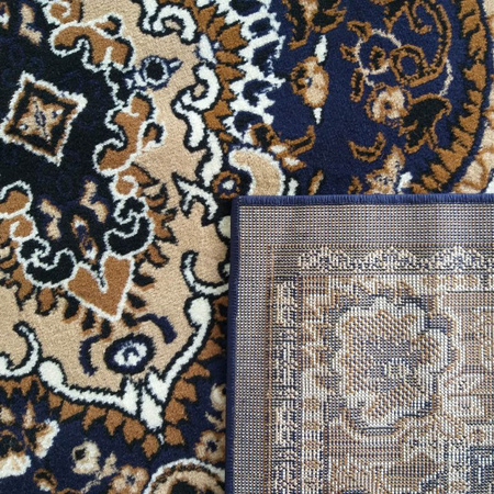 Dywan klasyczny do salonu MEDALLION BCF Alfa 06 Granatowy