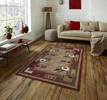 Dywan klasyczny do salonu Garden BCF Alfa 11 Czerwony