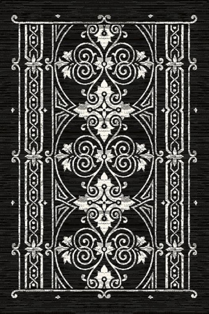 Dywan wełniany do salonu PORTA Czarny SPLENDOR