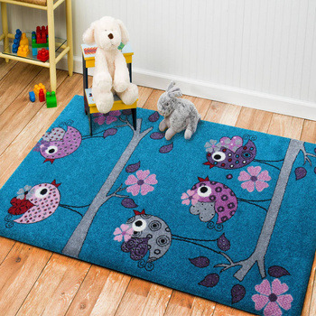 Dywan dziecięcy PTASZKI Turkusowy 02 BELLA KIDS