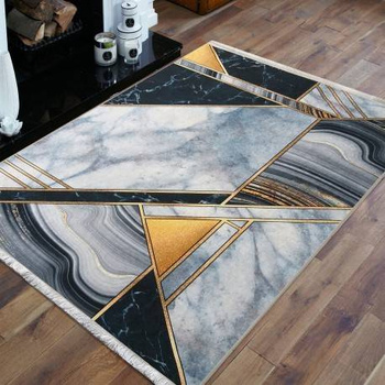 Dywan antypoślizgowy do salonu GLAZURA Szary 12 HORECA