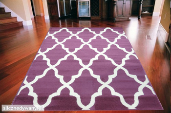 Dywan nowoczesny do salonu MARAKESZ Fioletowy LUNA