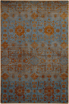 Dywan wełniany do salonu Dywilan KARAJA Mosiądz Szary OMEGA