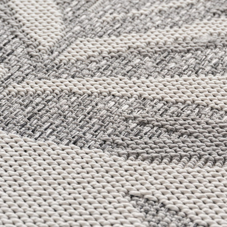 Dywan mata nowoczesny balkon, taras, patio LISTKI Szary DESERT