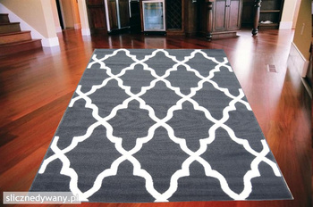 Dywan nowoczesny do salonu MARAKESZ Ciemny Popiel LUNA