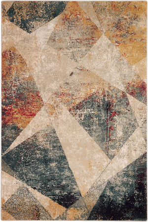 Dywan wełniany do salonu Dywilan RAMI Szmaragd Beżowy OMEGA