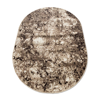 Dywan nowoczesny do salonu ELKA Beżowo - Brązowy Owal LAILA