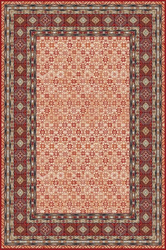 Dywan wełniany do salonu VERGO Bordowy ISFAHAN