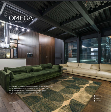 Dywan wełniany klasyczny na korytarz Dywilan MAMLUK Dark Blue Ciemno niebieski Chodnik OMEGA