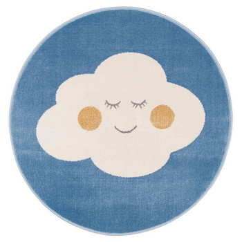 Dywan dziecięcy Agnella CLOUD Lazur Niebieski Koło SOFT